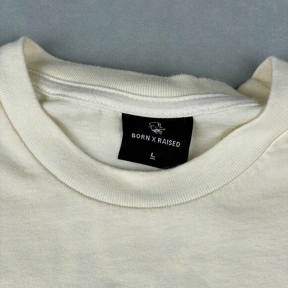 Born X Raised Blockbuster T Shirt Cream Mens L Streetwear Skate Exclusive Crew - Picture 4 of 10
